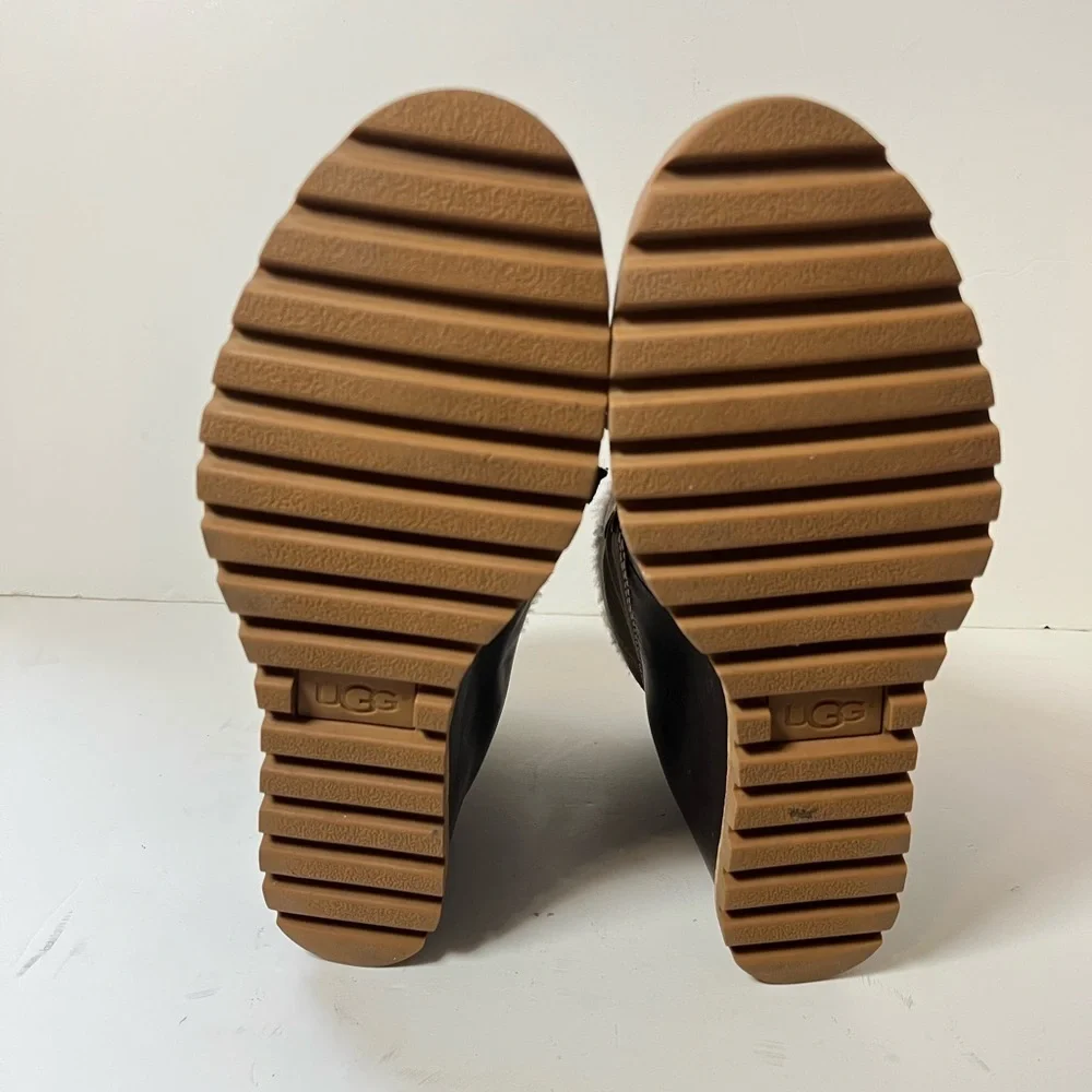 UGG Alasdair Brown Shearling Lined Lace Up Ankle Boots Size 10 - Picture 9 of 11